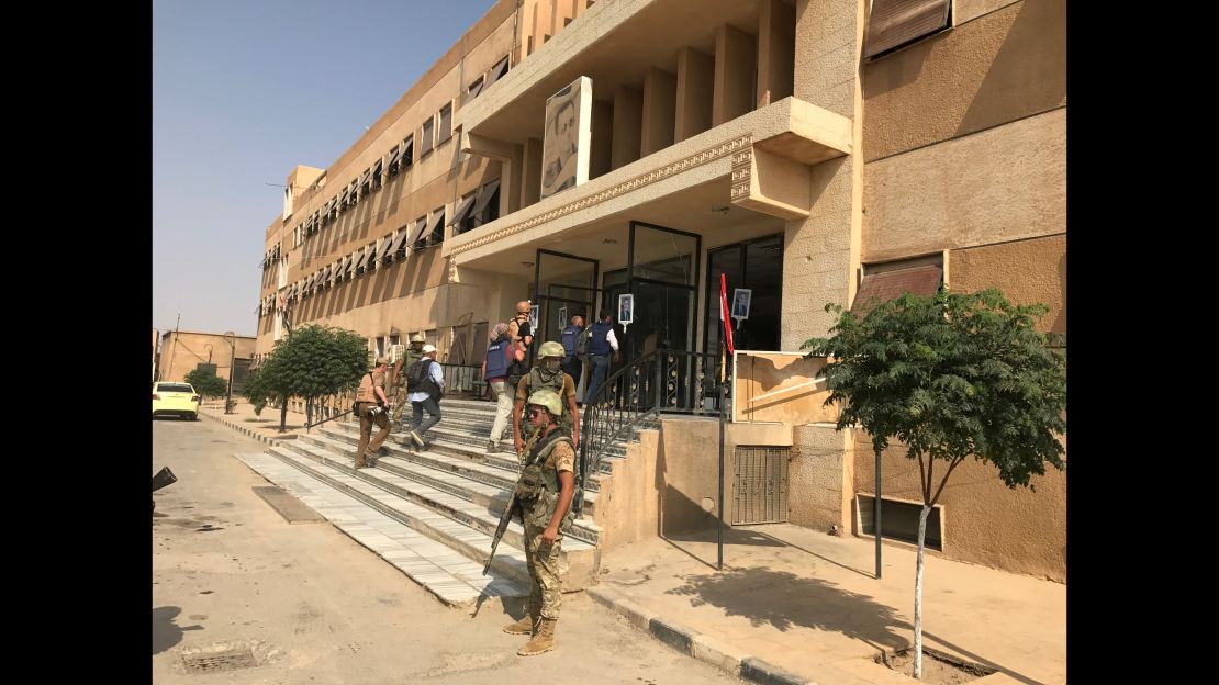 Gunfire can be heard from ISIS positions close to this hospital in Deir Ezzor.