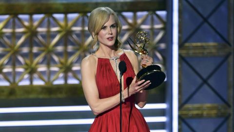 Nicole Kidman accepts the award for outstanding lead actress in a limited series for 'Big Little Lies.'