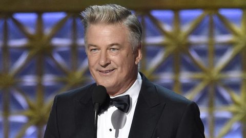 Alec Baldwin accepts the award for outstanding supporting actor in a comedy series for 'Saturday Night Live.' 