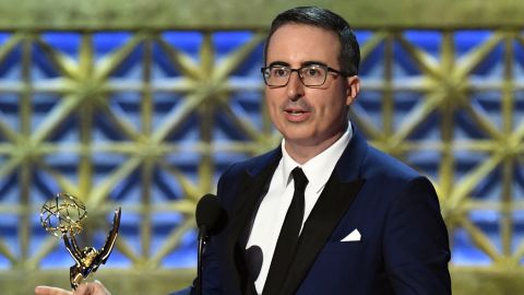 'Last Week Tonight with John Oliver' won its second consecutive Emmy for outstanding variety talk series. 