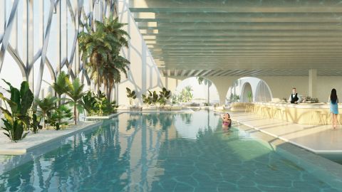 <strong>Fine dining:</strong> The resort will have 12 restaurants and bars, three of which will be underwater. Some of the resort's pools will have acrylic bases, offering views of the coral reefs below. 