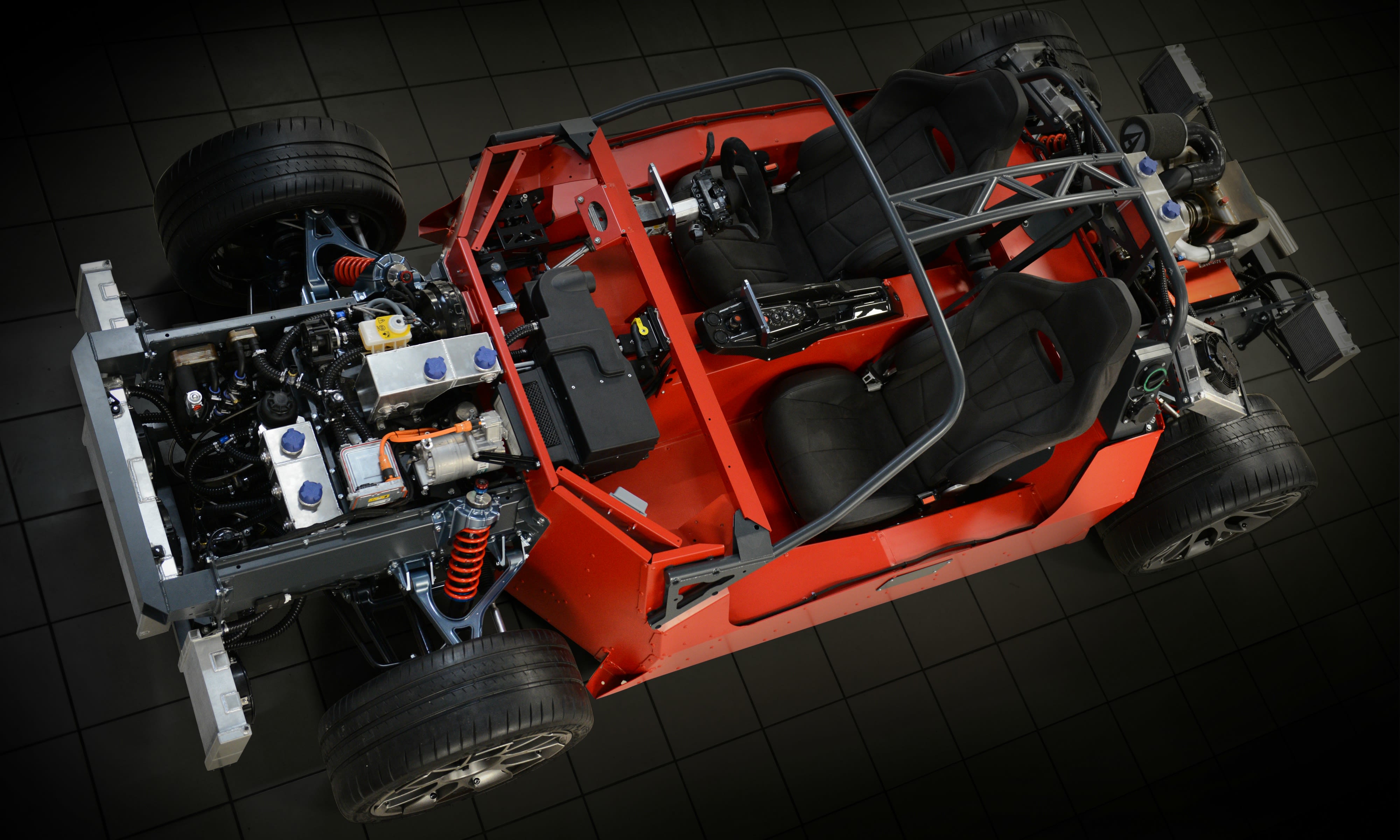 The car will be available in two and four-wheel drive models which will generate 440 and 880 kilowatts of power respectively.