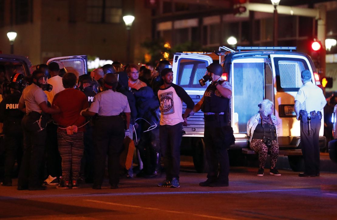 Police make multiple arrests in St. Louis after protests Sunday.