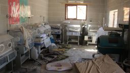 A picture taken on September 19, 2017 shows baby incubators at a neonatal intensive care unit (NICU), covered in rubble and debris following a reported air strike by Syrian government forces in the village of Al-Tahh, in the northwestern Idlib province. / AFP PHOTO / Omar haj kadour        (Photo credit should read OMAR HAJ KADOUR/AFP/Getty Images)