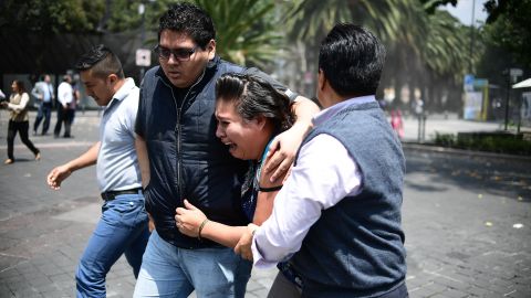 An earthquake rattles Mexico City last week moments after an earthquake drill was held in the capital.
