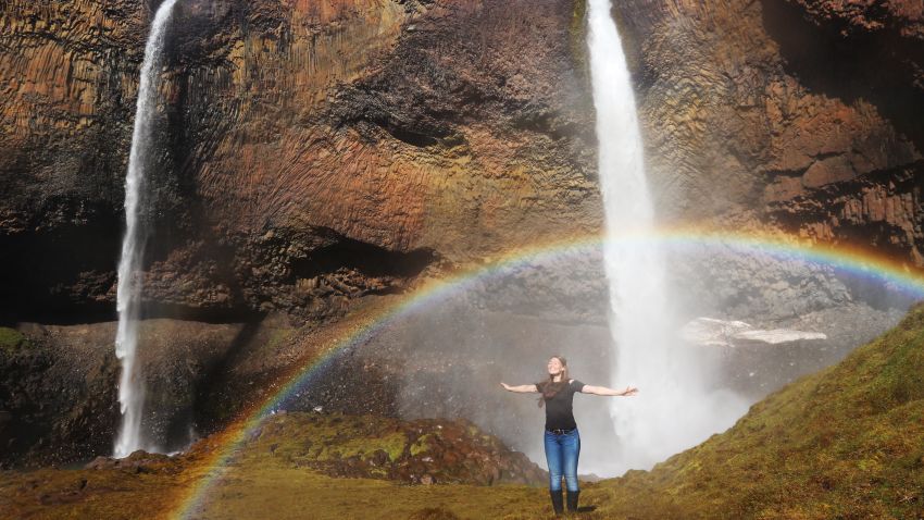 "I don't know how I feel when I see them because I have never felt this feeling before," Mølgaard says. "It's magic, spectacular and there's a rainbow."
