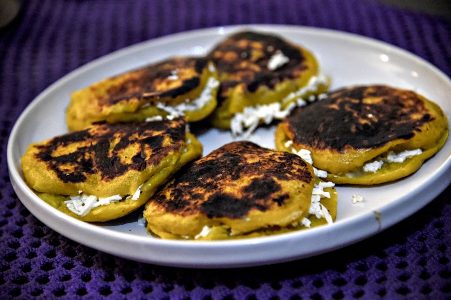 <strong>Arepas, Venezuela</strong>: Arepas are corn-dough cakes, grilled, baked or fried and filled with mouthwatering meats and vegetables. 