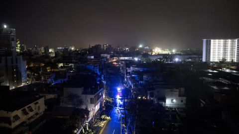 San Juan, Puerto Rico, experiences a total blackout after Hurricane Maria made landfall on September 20, 2017.