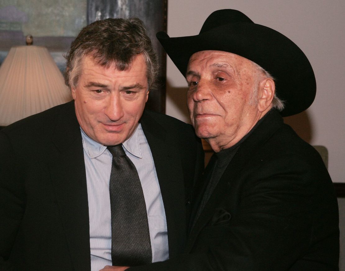 De Niro and LaMotta attend a special screening of "Raging Bull" to celebrate its 25th anniversary in 2005 in New York.