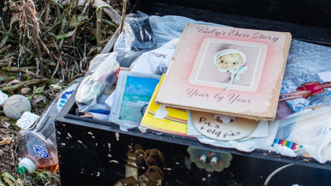 A chest of mementoes was  washed onto US 1 near Plantation Key.