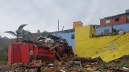  'Despacito' neighborhood severely damaged by Hurricane Maria, La Perla, San Juan, Puerto Rico.