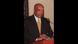 U. S. District Judge William Walls, chairman of Leadership Newark, addresses the fellows of the charter class of Leadership Newark at the Performing Arts Center in Newark.