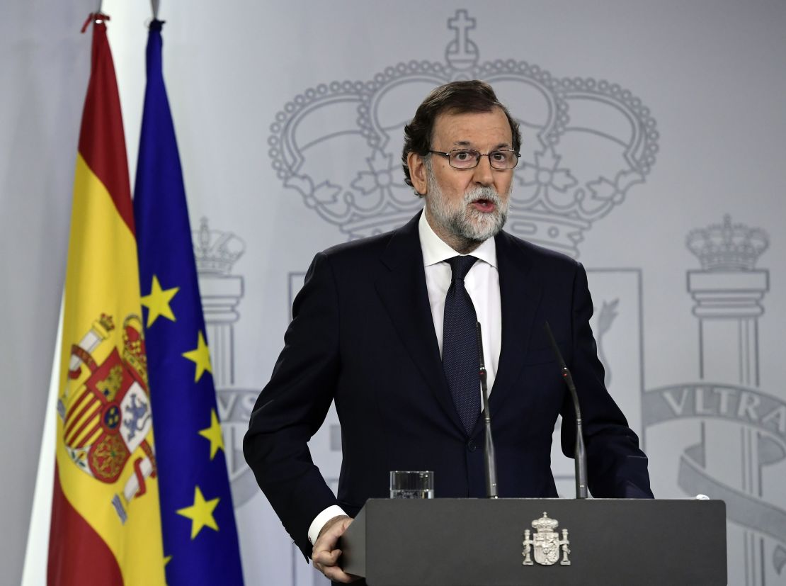 Spain's PM has called on separatists to stop the "escalation of radicalism and disobedience."