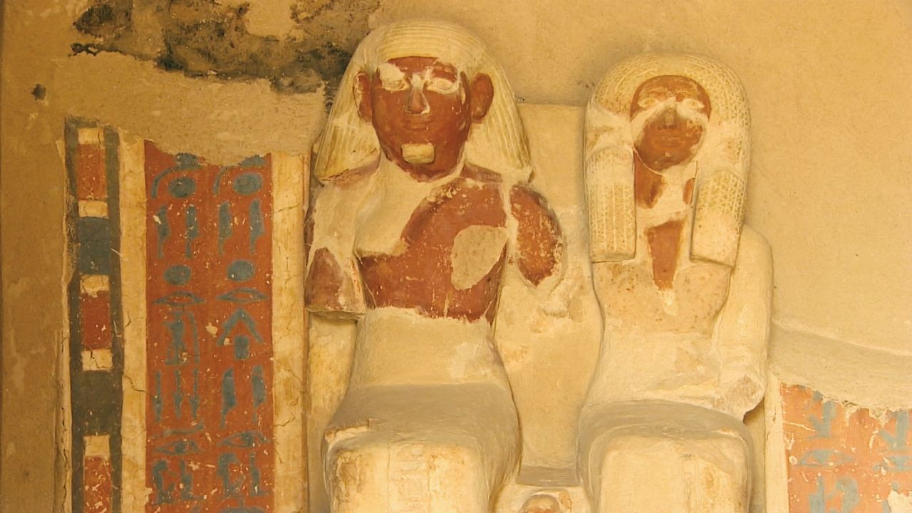 The tomb is the last resting place of husband and wife Amenemhat -- a goldsmith -- and Amenhotep.
