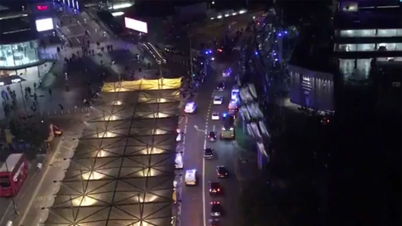 Emergency responders rushed to treat injured people in East London on Saturday night.