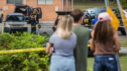 ANTIOCH, TN - SEPTEMBER 24: Law enforcement continues their investigation around the Burnette Chapel Church of Christ on September 24, 2017 in Antioch, Tennessee. One person was killed and seven were wounded when a gunman opened fire in the church. (Photo by Joe Buglewicz/Getty Images)