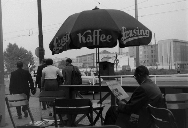 <strong>Cafe on the border, September 9, 1959</strong>: Hailstone was fascinated by Berlin from an early age. "I found this book about Berlin in the library," he tells CNN Travel. "I thought 'This looks like a fascinating place to go to.'"