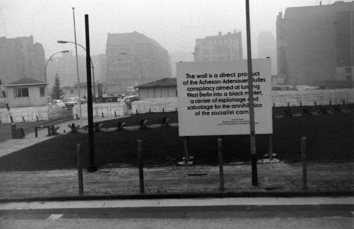 <strong>Checkpoint Charlie, Friedrichstrasse, Berlin, December 24, 1964</strong>: Hailstone is pleased his photographs will live on, serving as a historical record. "I'm quite pleased that they're being sort of immortalized," he says.