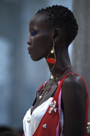A detail from the Marni show.