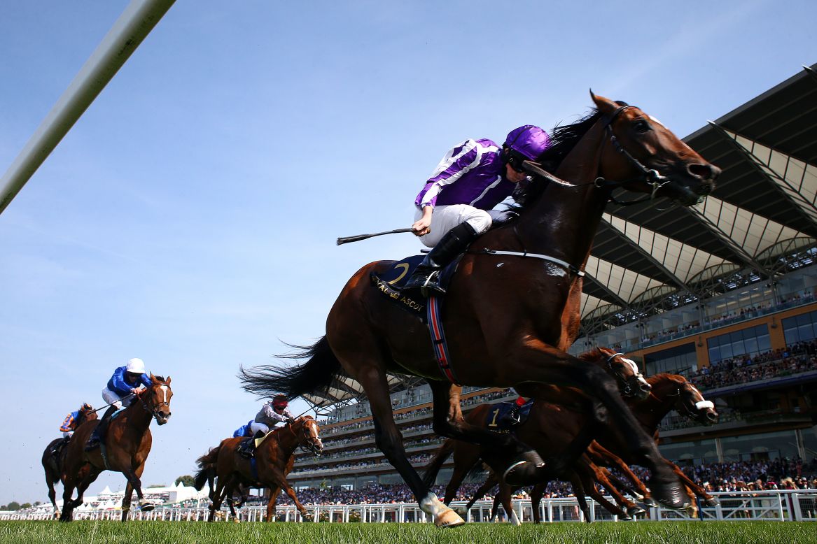 Jockey Ryan Moore rode Highland Reel to victory in the feature race of the day, the Prince of Wales's Stakes.