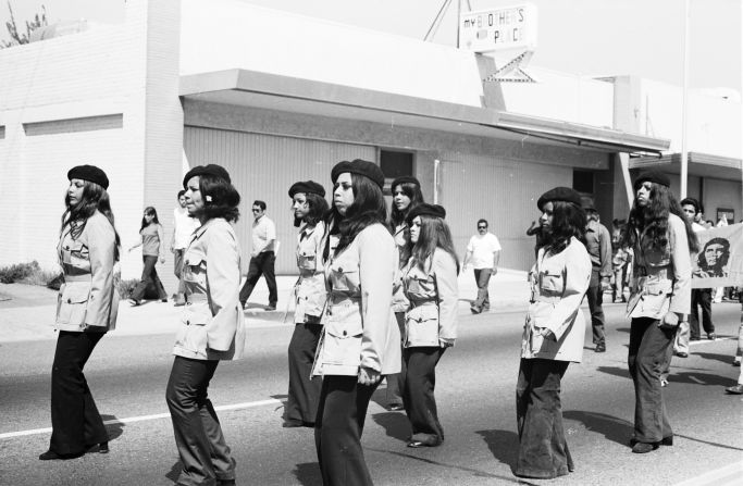Members of the Brown Berets, a Chicano rights group that remains active today, c. 1970. 