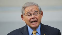 NEWARK, NJ - SEPTEMBER 06:  U.S. Sen. Robert Menendez (D-NJ) speaks to the media as he arrives at federal court for his trial on corruption charges on September 6, 2017 in Newark, New Jersey. Menendez is accused of accepting bribes in regard to his relationship with campaign donor Salomon Melgen, a Florida-based ophthalmologist.  (Photo by Eduardo Munoz Alvarez/Getty Images)
