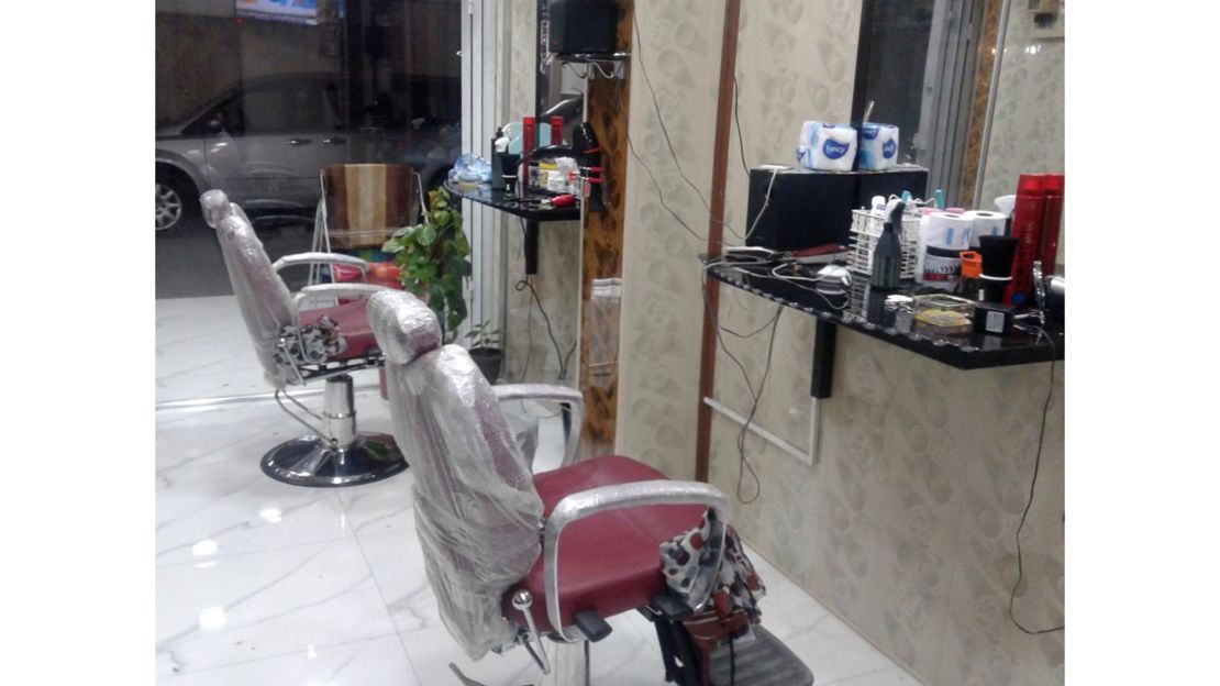 A barbershop in Mosul, Iraq.