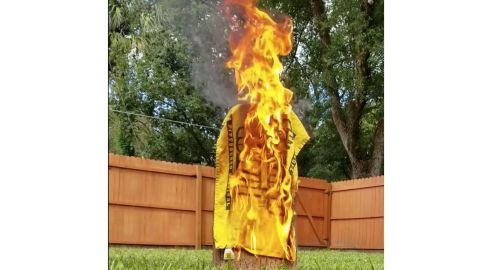Some Pittsburgh Steelers fans reacted by burning their memorabilia after the team chose not to take the field during Sunday's game.