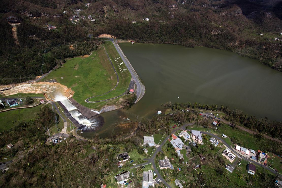 The Guajataca Dam suffered "infrastructure" damage following Hurricane Maria.