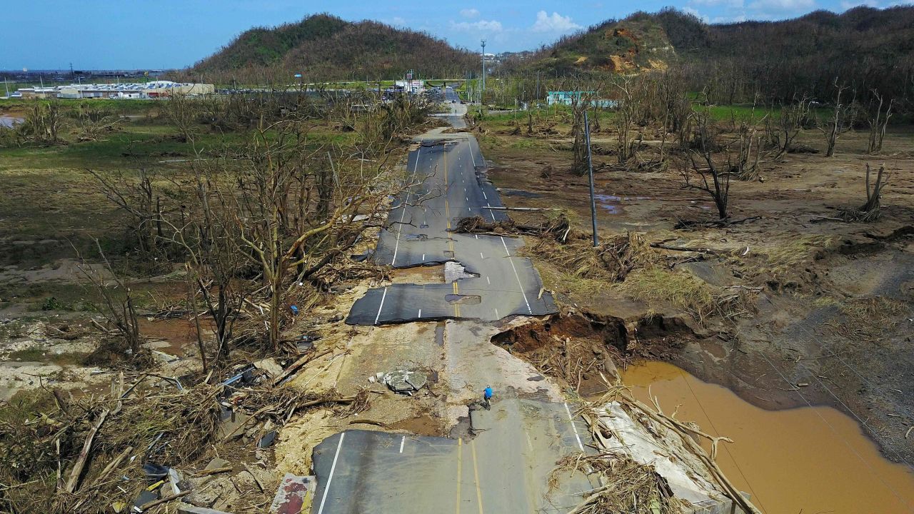 Puerto Rico damaged road