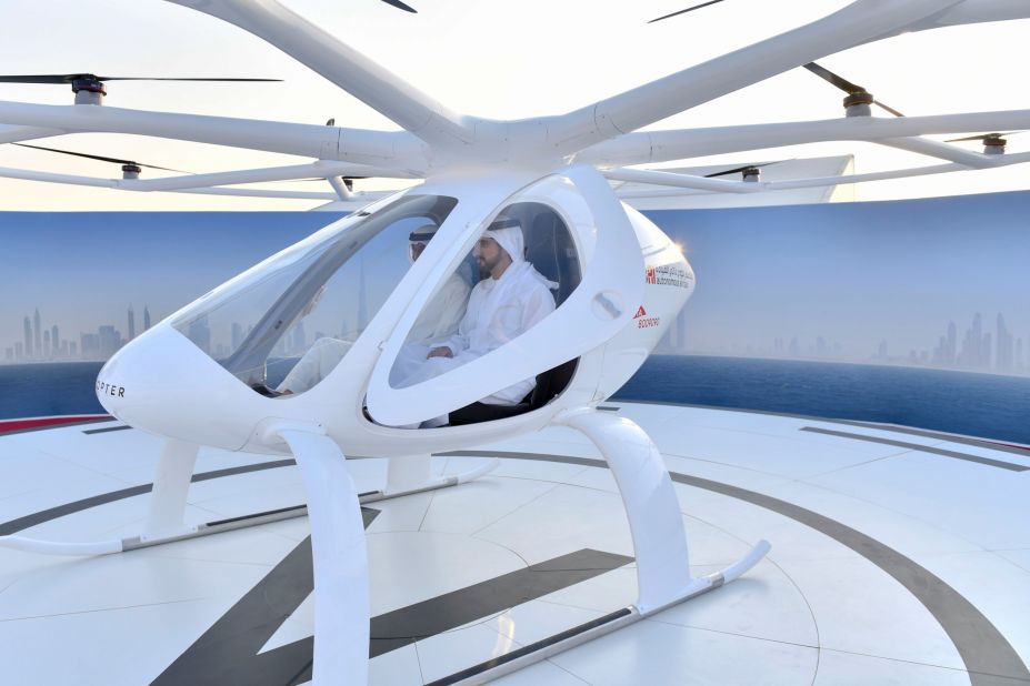 The drone taxi is being tested in collaboration with Dubai's Road and Transport Association (RTA). They hope that within the next five years the flying taxi service will have taken off and be a feature in the skies of Dubai.