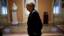WASHINGTON, DC - SEPTEMBER 26:  Senate Majority Leader Mitch McConnell (R-KY) walks to his office in the U.S. Capitol September 26, 2017 in Washington, DC. The U.S. Senate is expected to reach a pivotal point today in their latest effort to repeal the Affordable Care Act. (Photo by Win McNamee/Getty Images)