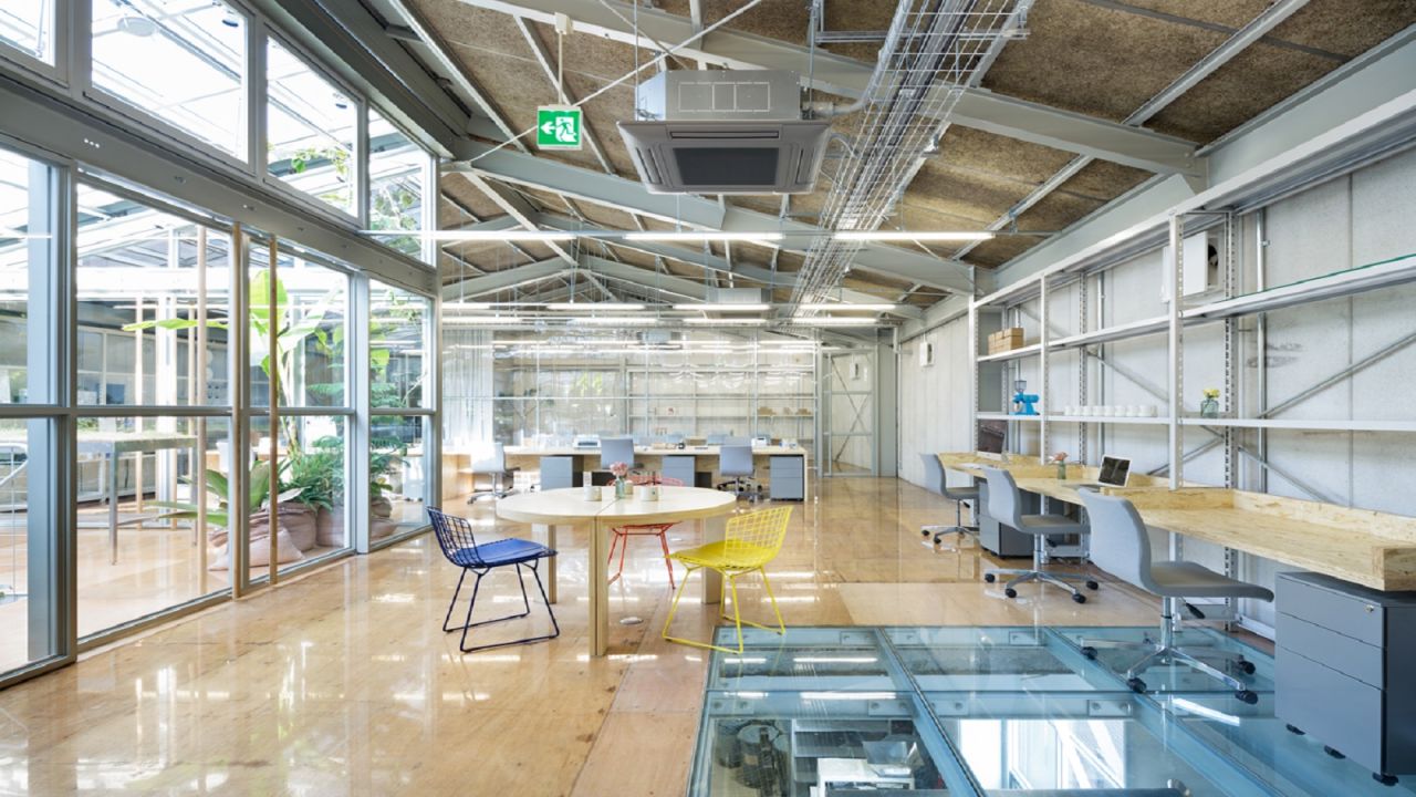 Located in Tokyo, the space also hosts a cafe, a roastery, a barista training room and a pastry factory.  