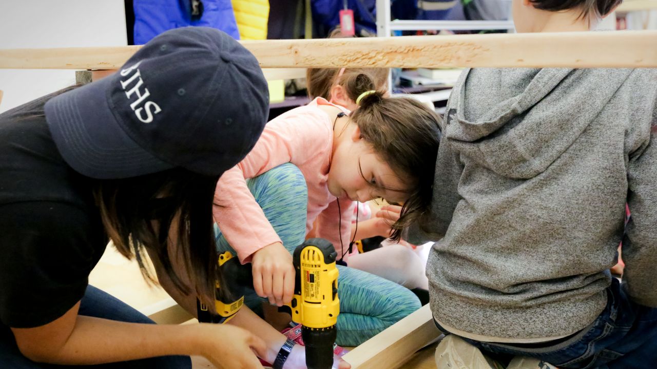 Children at Portfolio learn to build and assemble, using all sorts of tools.