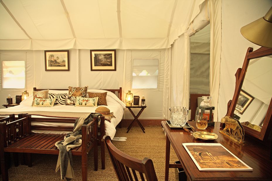 <strong>Sher Bagh Relais & Chateaux: </strong>SUJÁN JAWAI's sister property Sher Bagh transports travelers to 1920s-style safaris within India's Ranthambhore Tiger Reserve. By day, enjoy safaris and excursions and British-Raj style lunches; by night, settle into a tiger-themed pad.