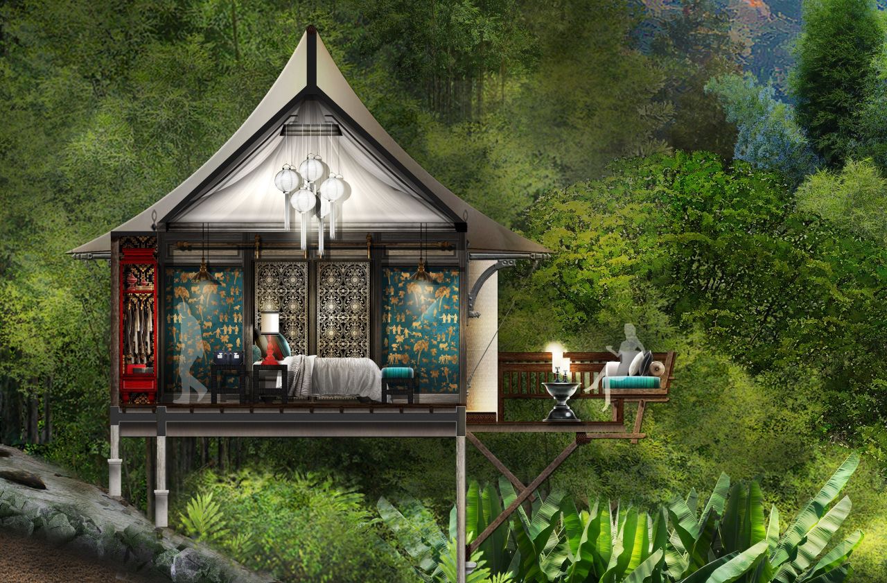 <strong>Rosewood Luang Prabang:</strong> About 10 minutes away from Luang Prabang -- Laos' UNESCO-listed heritage town -- Rosewood plans to open a luxury jungle retreat in early 2018. The hotel will include a mix of 22 villas and luxury tents, each kitted out with private dining areas, open-air showers and alfresco decks.