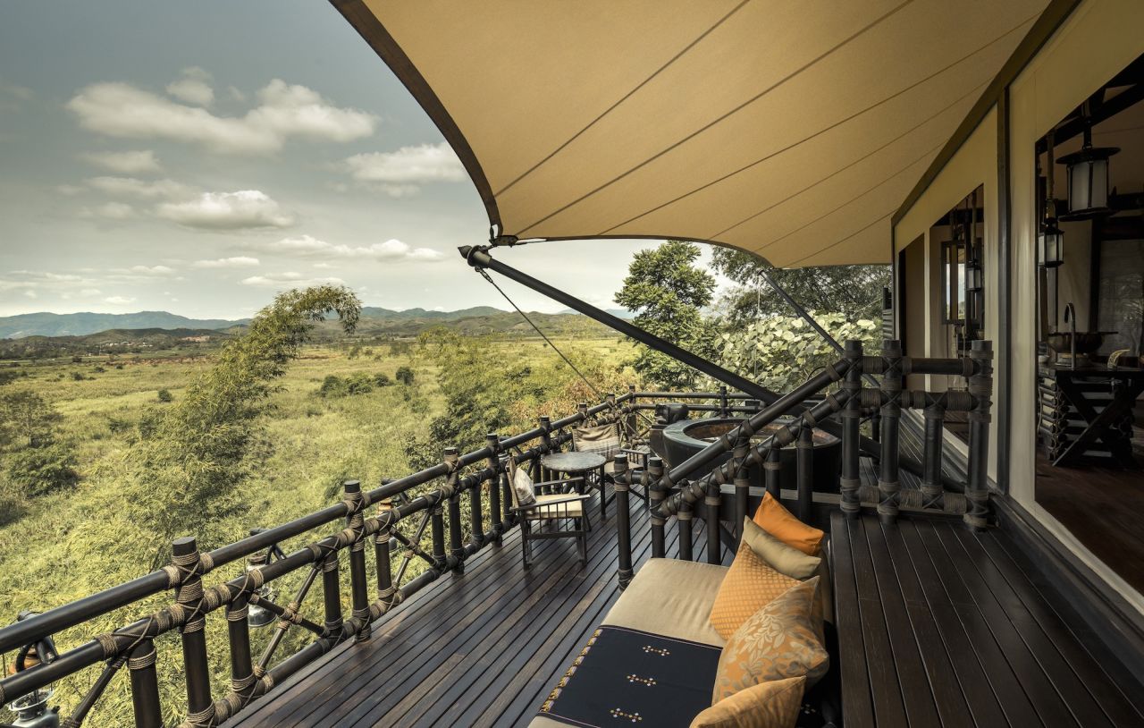 <strong>Four Seasons Tented Camp Golden Triangle:</strong> As part of a greater elephant reserve, guests have a chance to bathe and admire these gentle giants -- both up close and from afar.