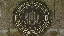 The FBI seal is seen outside the headquarters building in Washington, DC on July 5, 2016. (YURI GRIPAS/AFP/Getty Images)