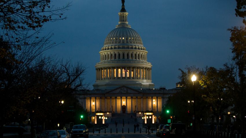 WASHINGTON, DC: The Capitol Building is pictured on November 8, 2016 in Washington, DC. Americans today will choose between Republican presidential candidate Donald Trump and Democratic presidential candidate Hillary Clinton as they go to the polls to vote for the next president of the United States. (Zach Gibson/Getty Images)