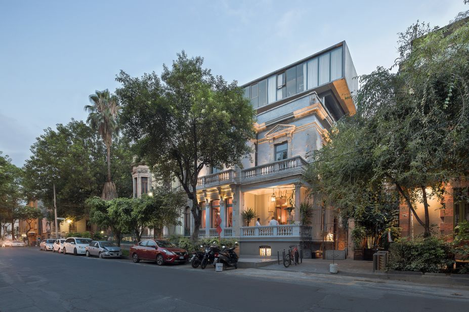 This structure in Mexico City is attached to a 19th-century home.