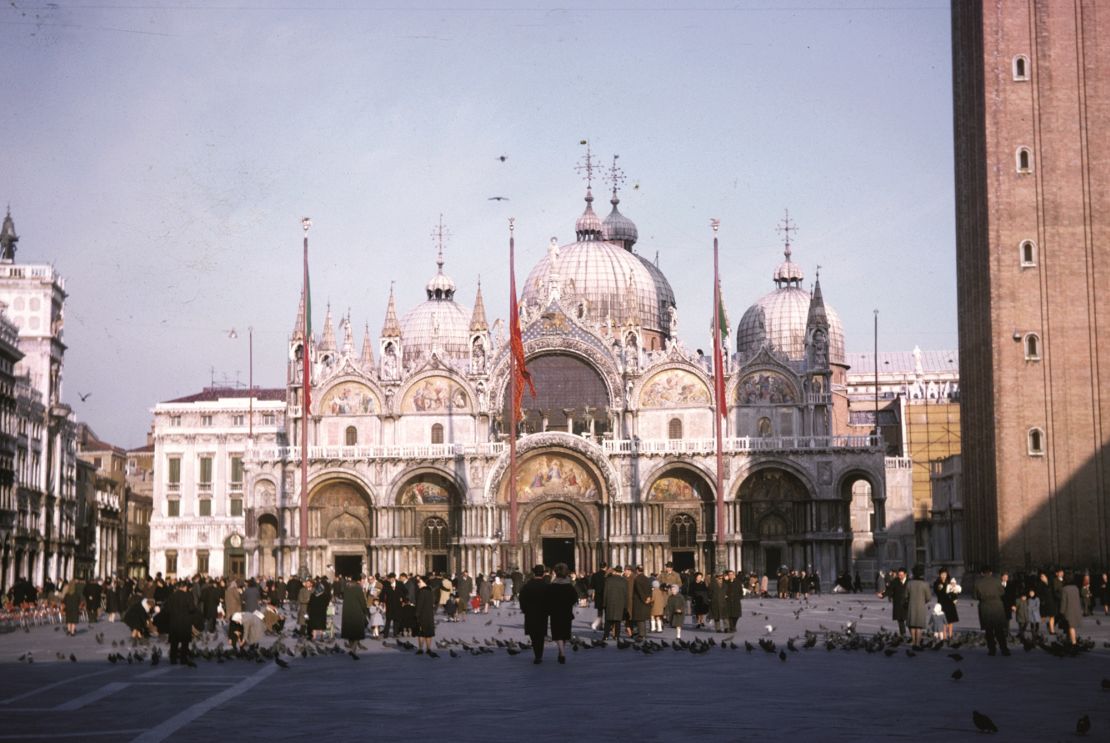 Tomkins came across the box of slides, including this one of Venice, whilst clearing out his grandfather's house.