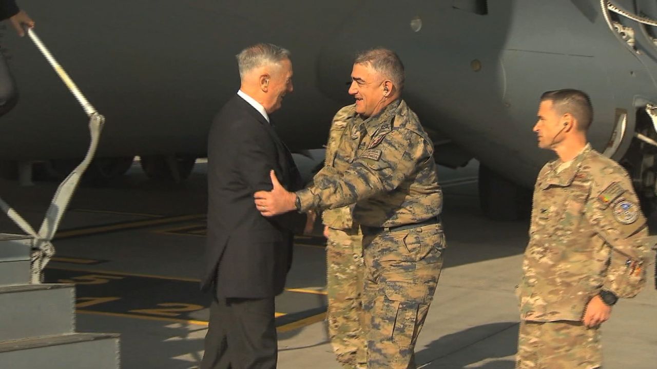 US Secretary of Defense James Mattis touches down in Kabul, Afghanistan for a visit, Wednesday, 27 September.