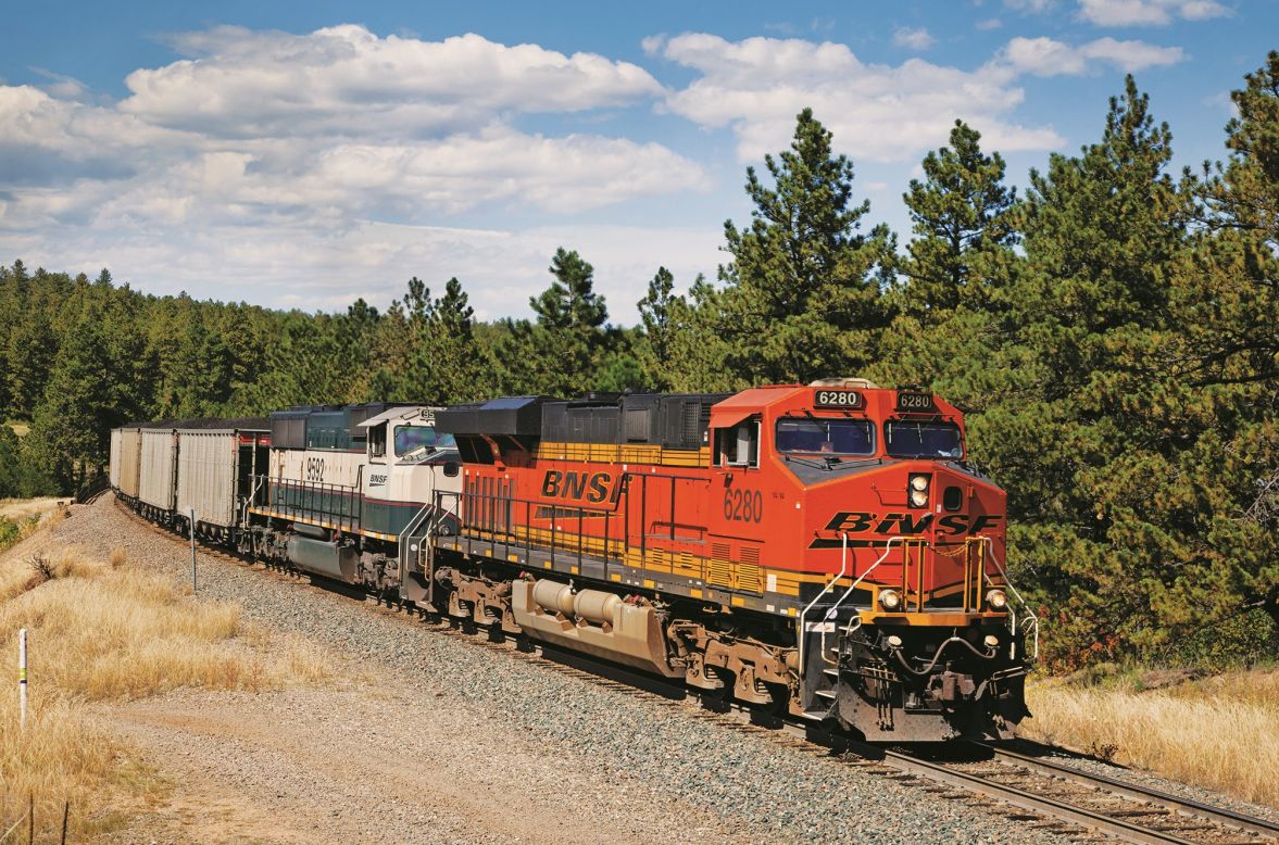<strong>BNSF ES44AC 6280, Palmer Divide, Larkspur, Colorado</strong>: Lewis' interest in trains is not specific to America, however. "I also do railway photography much closer to home all over the UK, especially in northern England and Scotland, as well as in Canada," he says.