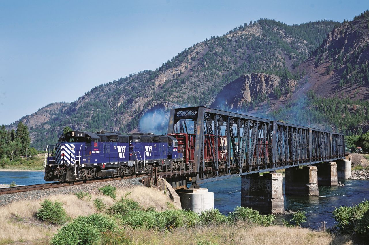 <strong>Montana Rail Link GP9 113, Fork River Bridge, Paradise, Montana</strong>: British photographer Jonathan Lewis has captured stunning shots of railroads across the western United States. These photographs are the subject of a new book "Locomotives of the Western United States," published by Amberley Books. 