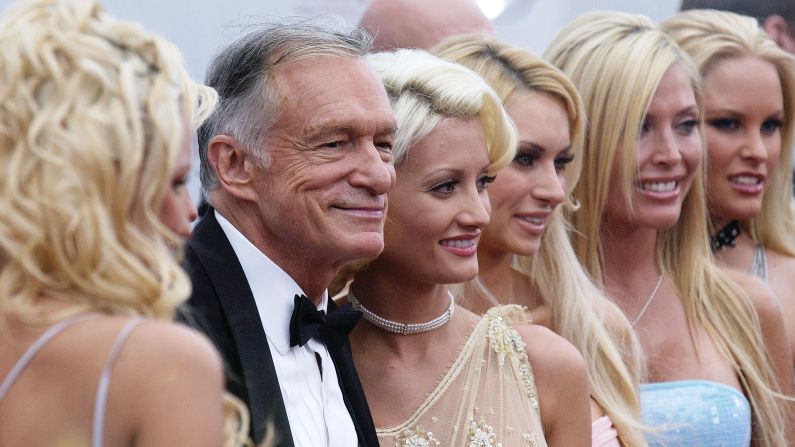 Hefner poses at an event honoring actor Robert DeNiro on June 12, 2003 in Hollywood, California.