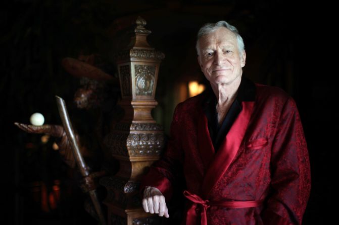 Hefner poses for a portrait at his Playboy mansion in Los Angeles, California in July 27, 2010.