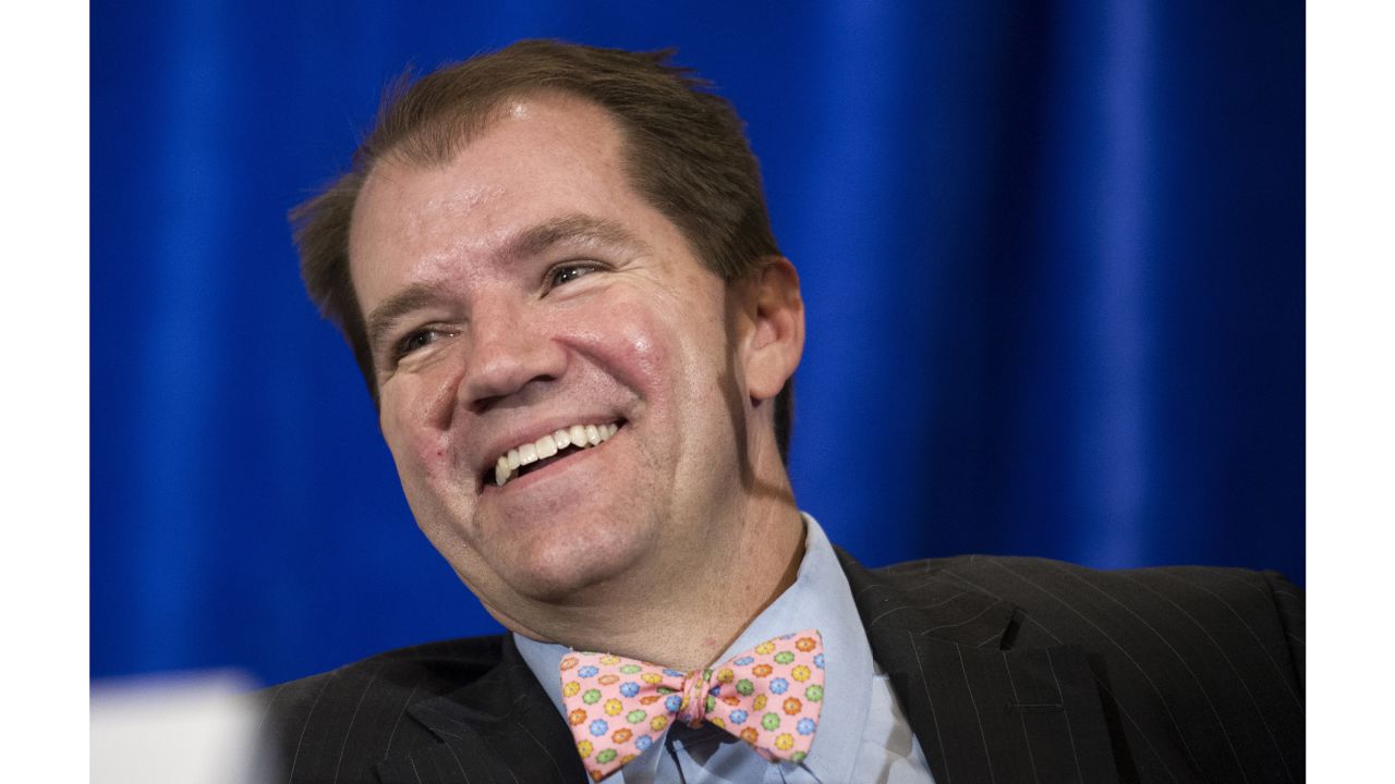 Texas Supreme Court Judge Don Willett participates in a discussion during the Federalist Society's National Lawyers Convention in Washington, Friday, Nov. 18, 2016. (AP Photo/Cliff Owen)