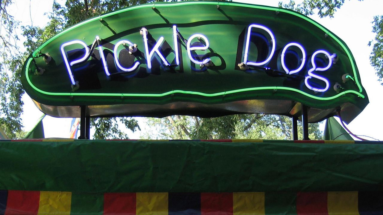 Pickle dogs have pickles, but no bread.