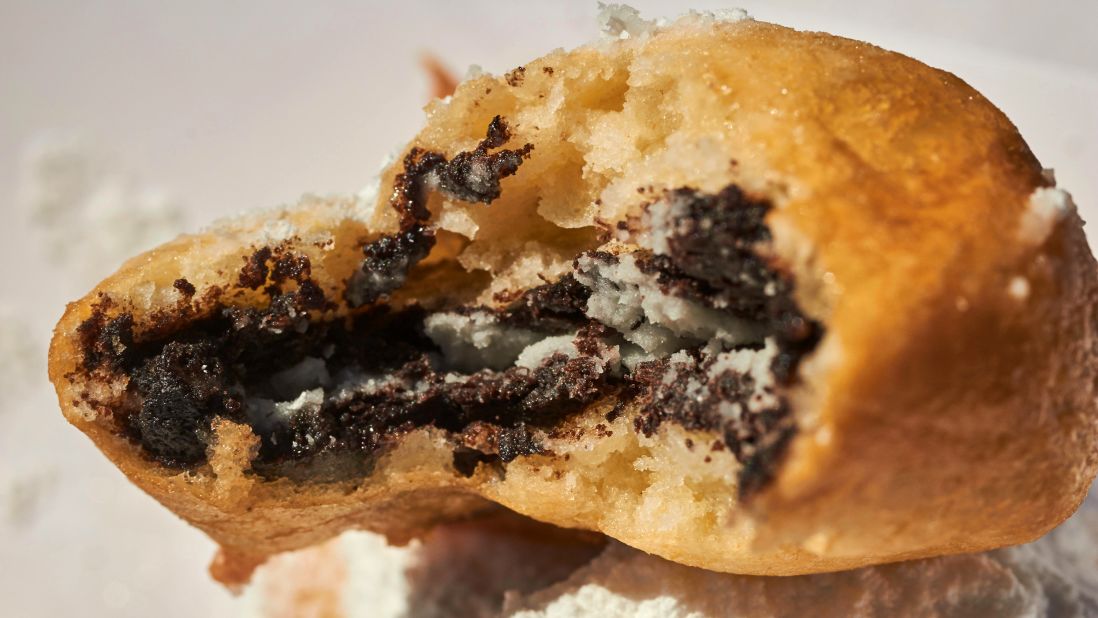 <strong>Deep-fried Oreos:</strong> Deep-fried Oreos are the brainchild of "Chicken Charlie" Boghosian, who created the delicacies for the Los Angeles County Fair in 2002.