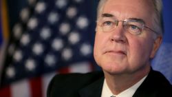 Heath and Human Services Secretary Tom Price participates in an event to promote the flu vaccine at the National Press Club September 28, 2017 in Washington, DC.